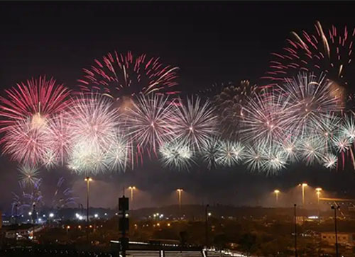 尉犁县焰火晚会
